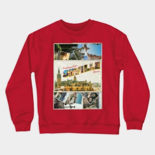 Greetings from Seville in Spain Vintage style retro souvenir Crewneck Sweatshirt